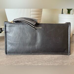 FOUNT FINLEY WALLET in WOLF, EUC